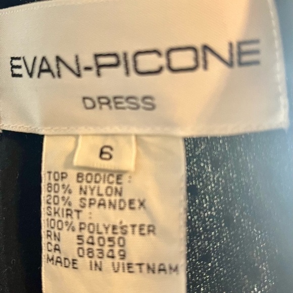 Evan-Picone Black Halter Homecoming Style Midi Dress Sz6 - Picture 9 of 15